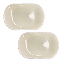 마켓A 오벌 라운드 도자기 비누받침, 크림, 2개