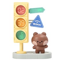 로이체 라인프렌즈 MININi 인테리어 탁상용 신호등 디지털 라인프렌즈 미니니 탁상시계, 브니니