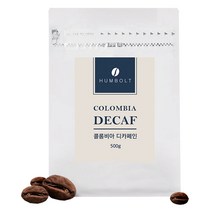 훔볼트 콜롬비아 싱글 디카페인 원두커피, 홀빈, 200g, 1개