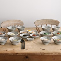 로코리빙 소순 4인 식기 세트, 그레이, 3종 x 4p + 3종 x 2p