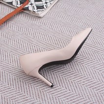 르본디 수제 가죽 스틸레토 힐 8cm