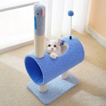 개츠비 고양이 숨숨집 캣타워, 블루, 1개