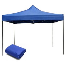 런웨이브 벨크로타입 캐노피천막 2 x 3 m + 프레임 + 일반벽면 4면, 블루, 1세트