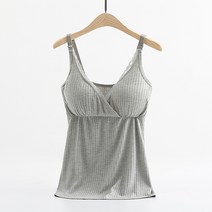 임산부 골지 레이스 컬러 스트라이프 수유나시