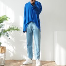 필베리 남성용 스트레이트 데일리 크롭 데님 1DN9