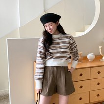 시크블랙 여성용 페위신 핀턱 속기모 하프팬츠 cppt11271k2c