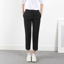 나인뮤즈 여성용 꾸안꾸밴딩팬츠
