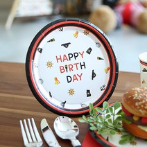 파티해 해적 생일 파티접시 18cm, 10개입, 5개