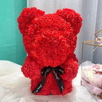 프랑온드 기념일 선물 로즈 베어 40cm, 스탠딩 레드