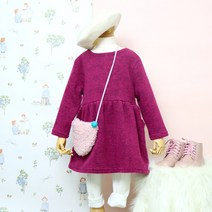 여아용 기모 저지 튜닉 원피스