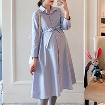 피렌체 베이직 데일리 임산부 셔츠 원피스