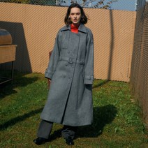 더스튜디오케이 여성용 TRENCH DETAIL WOOL COAT