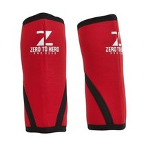 제로투히어로 네오프렌 헬스 팔꿈치보호대 7mm Red 양쪽 세트, 1세트