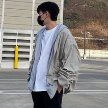 머시따 남성용 셔링 항공 블루종 점퍼