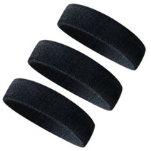 헤이조이 스포츠 헤어밴드 3p, 블랙