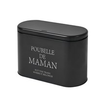 달팽이리빙 푸벨드마망 원터치 미니 휴지통 2L, 블랙, 1개