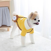 에이미러브즈펫 반려동물 DE 동물 카라 티셔츠, 머스타드비숑