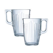 루미낙 그랜드 센트럴 유리머그 320ml, 투명, 2개