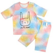 메이키즈 아동용 파스텔레빗 오가닉 7부슬라브 실내복