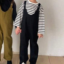 느엘 아동용 스트랩 멜빵 긴바지