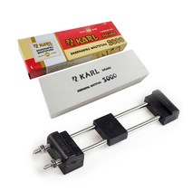 KARL숫돌 5000방 + 천성 고무 숫돌 받침대 중 세트, 1세트