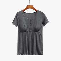 알럽마셀 여름 라운드넥 얇은 모유 수유복