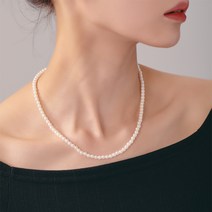 오플랑 여성용 클래식 14k 도금 데일리 진주 목걸이