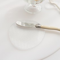 라잇뮤즈 아크릴 조약돌 티 코스터, 은펄 양면유광