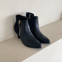 티렌 지퍼 앵클 부츠 6cm [블랙-235]