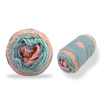 미소털실 레인보우 케이크 뜨개실 볼 100g x 2p, 25 스카이그레이믹스, 193m