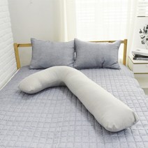 마벨러스 마이크로화이바 L자 바디필로우 솜포함, 그레이