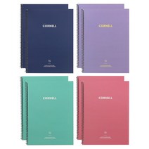 핑크풋 스테디 코넬 원링노트 4종 x 2p세트, 핑크 민트 퍼플 블루, 1세트
