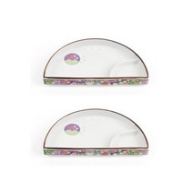 반달문양 나눔접시 퍼플, 2개, 접시 2p