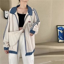 몬드스팟 여성용 캐주얼 스트라이프 바람막이 MO224