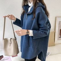 루나걸 여성용 넌키 지퍼 아노락 티셔츠