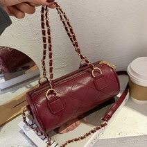 다이아몬드 실린더 체인 크로스 미니백