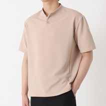지지블랙 남성용 카인 쿨 링클프리 분또 헨리넥 반팔 티셔츠