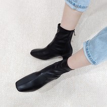 아리앤 모드 스판 통굽 여성 앵클부츠