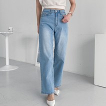 뜨개진 여성용 스판 프리즈 와이드 데님 팬츠