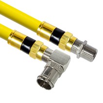 마하링크 골드 고급형 RF 안테나 5C 꺾임 연장 동축 케이블, MLZ-GRLAY020(옐로우)