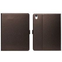 스냅케이스 카본북커버 가죽 케이스, 브라운