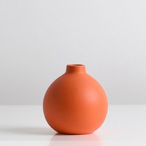 미니멀 데코 라운드 화병, 오렌지