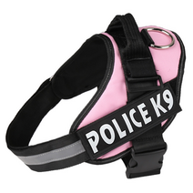 반려견 폴리스 K9 파워 하네스세트 V270 M, 핑크, 1세트