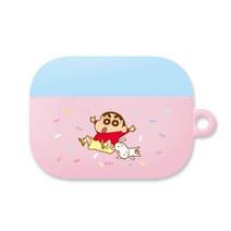 짱구는 못말려 디저트 에어팟 프로 하드 케이스 + 철가루 방지 스티커, 아이스크림 짱구