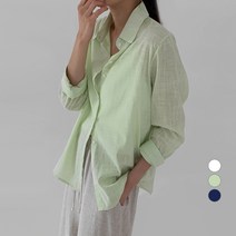 바블링브룩 여성용 린넨 라이크 베이직 셔츠 남방