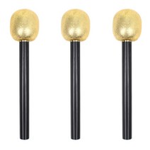 파티해 반짝이 마이크 3p, 골드, 1개