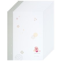 루피 무선 제본 노트, 10개, 라이트 카키