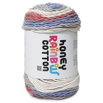 니뜨 허니 레인보우 코튼 뜨개실 100g, 521 베이지퍼플, 1개