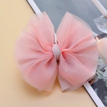 핸날 여아용 로제 리본핀