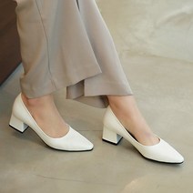 바닐라슈 메리골드 베이직 청키 펌프스 미들힐 5cm